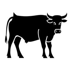 Simple black Bull Icon Vector Symbol