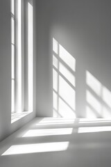 Fototapeta premium Light White Interior Digital Background, Generative AI