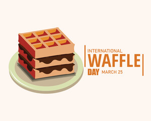 vector graphic of international waffle day good for international waffle day celebration. flat design. flyer design. flat illustration.