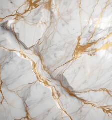 Fototapeta premium Elegant white marble texture with shimmering gold details, design, pattern, shiny