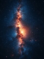 Celestial Nebula, cosmic dust and stars.