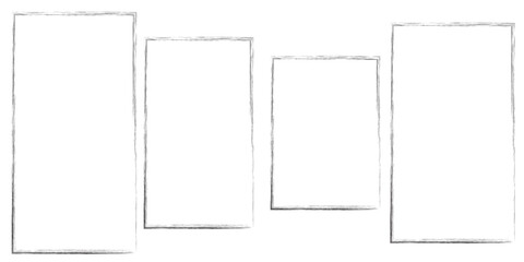 Geometric frames in art deco style. Collection of linear gold frame art deco style. Luxury borders wedding invitation. Thin line oval arch decoration. Vector illustration