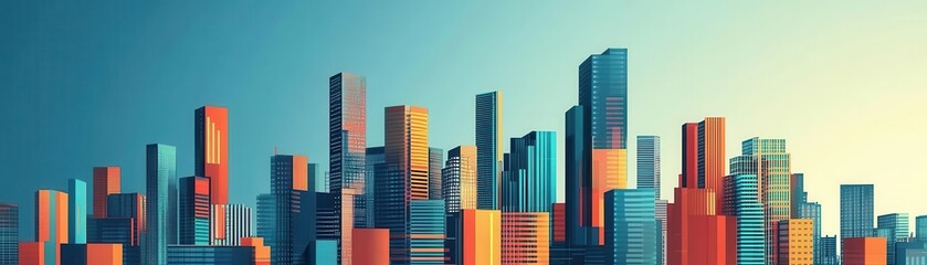 Demand flat design front view market trends theme animation