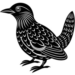 Minimalist Oilbird on White Background