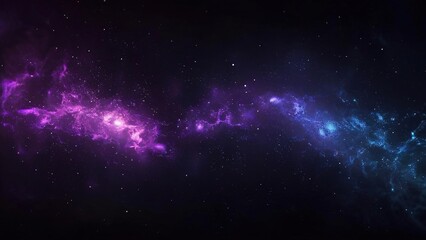 Obraz premium Cosmic Nebula, Purple and Blue Gas Clouds, Stellar Background, Space Exploration