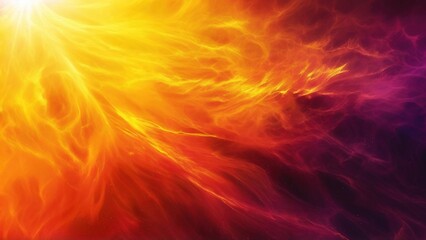 Fiery sunburst, abstract background