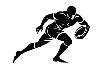 A rugby player silhouette style vector2.eps