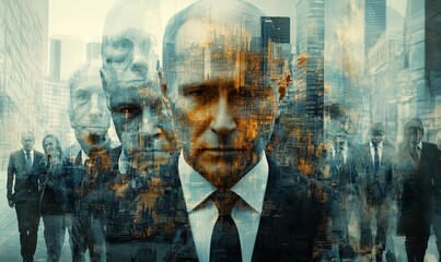 Multi-Face Collage: People in Business Generative AI