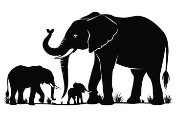 Fototapeta premium Elephant Silhouette vector