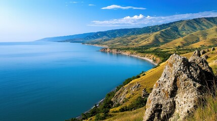 Obraz premium Serene Coastal Landscape