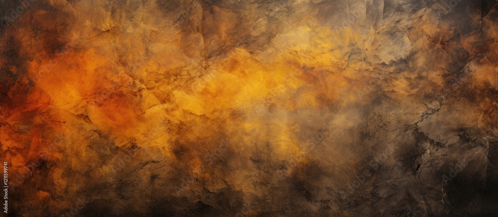 Fototapete abstract texture with warm orange and dark brown hues blending together, creating a dynamic backgrou