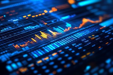 Obraz premium Financial Business Analytics Data Dashboard Generative AI