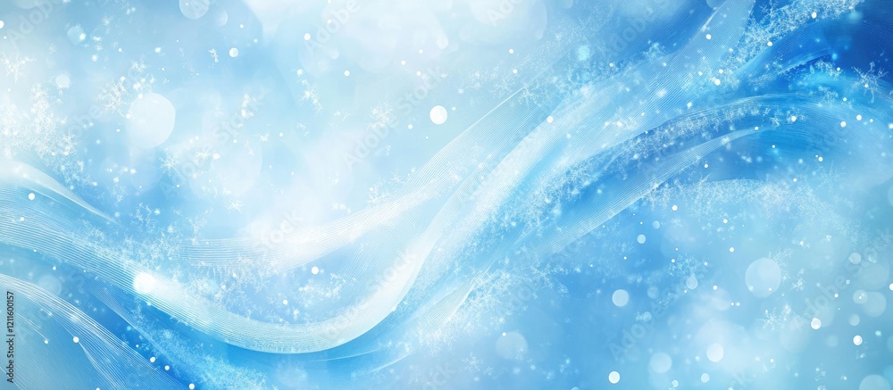 Fototapete enchanting abstract winter background showcasing flowing icy textures in blue and white hues with so