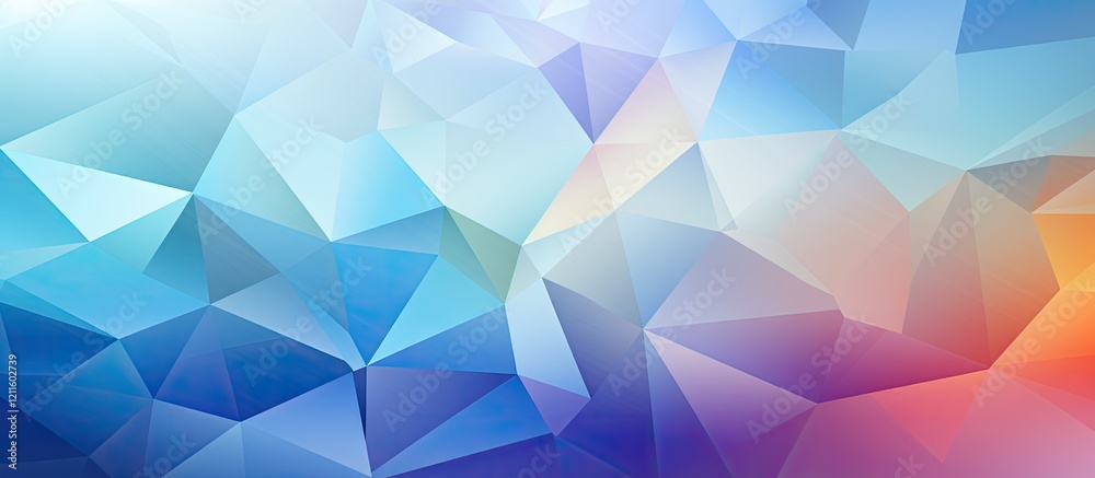 Aufkleber abstract geometric background featuring blue and orange hues with a soft gradient effect, ideal for 