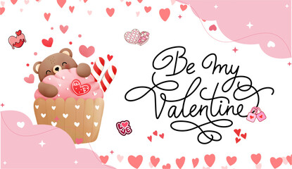 Valentine's Day Vector with Love-Themed Elements