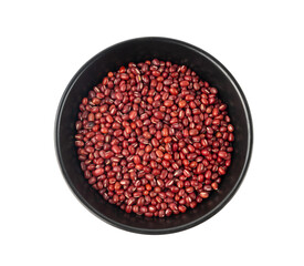 Red adzuki beans isolated, raw azuki bean pile, Vigna angularis legume seeds, dry red mung bean