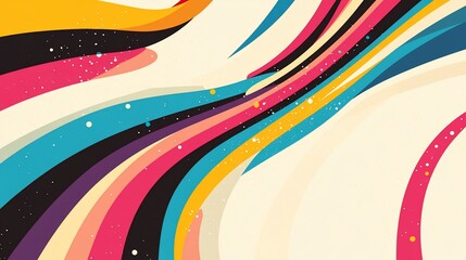 Abstract colorful swirling lines background.