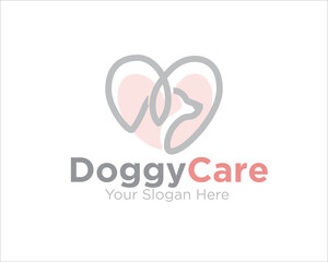 love dog care logo for animal pet care