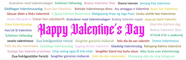 Valentine s Day greetings in the form of news from various languages?? from various countries © Ao Ismananto