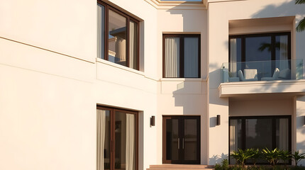 Fototapeta premium Luxury Modern Villa Exterior: Architectural Design and Real Estate Photography