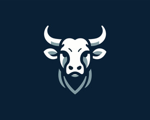 Cow logo vector. Animal farm. Cow icon vector illustration.