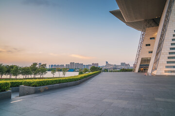Skyline and Park Scenery of Modern Urban Architecture in Wuxi, Jiangsu Province, China on April 1, 2024