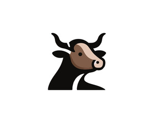 Cow logo vector. Animal farm. Cow icon vector illustration.