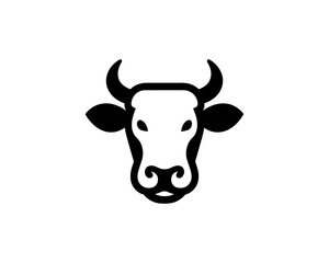 Cow logo vector. Animal farm. Cow icon vector illustration.