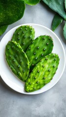 Elegant high-end culinary plating featuring vibrant prickly pear for a gourmet dining experience.