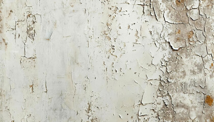 Obraz premium texture of old cracked white paint. old peeling background