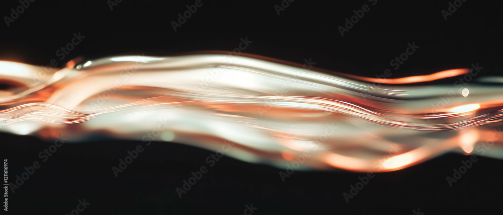 Aufkleber Dynamic wires bend and twist creating an abstract visual experience of fluid motion