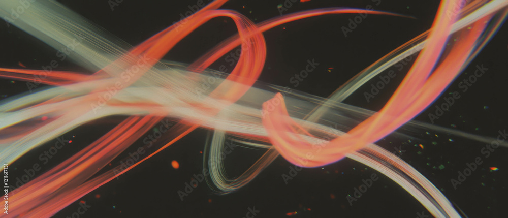 Aufkleber abstract background with dynamic wires changing thickness and movement in vibrant hues