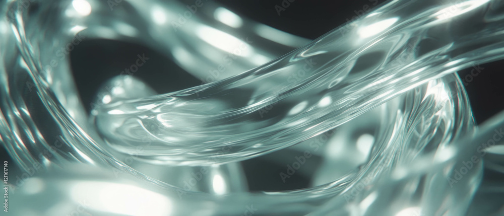 Aufkleber Intricate abstraction of wires with dynamic changes in thickness and speed