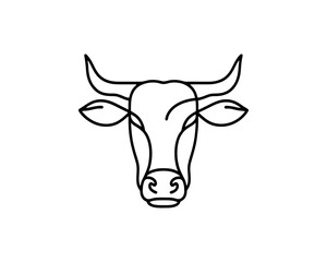 Cow logo vector. Animal farm. Cow icon vector illustration.