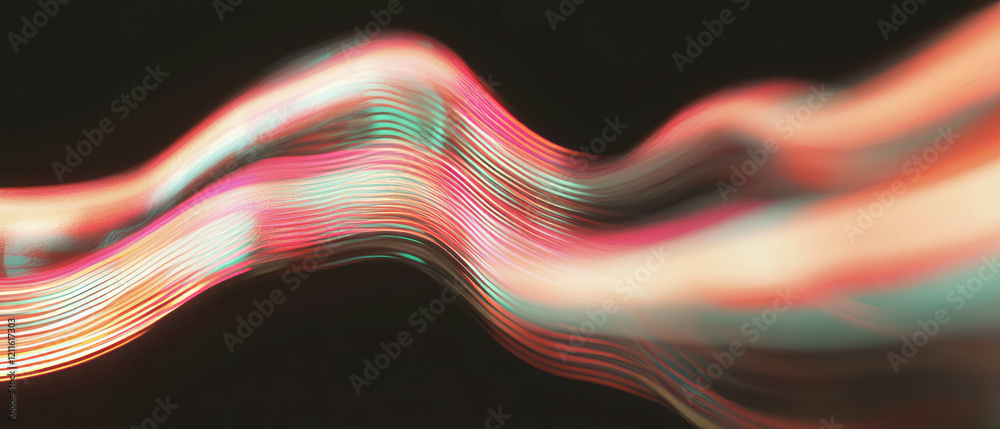 Poster Data representation through abstract wires showcasing speed and connectivity