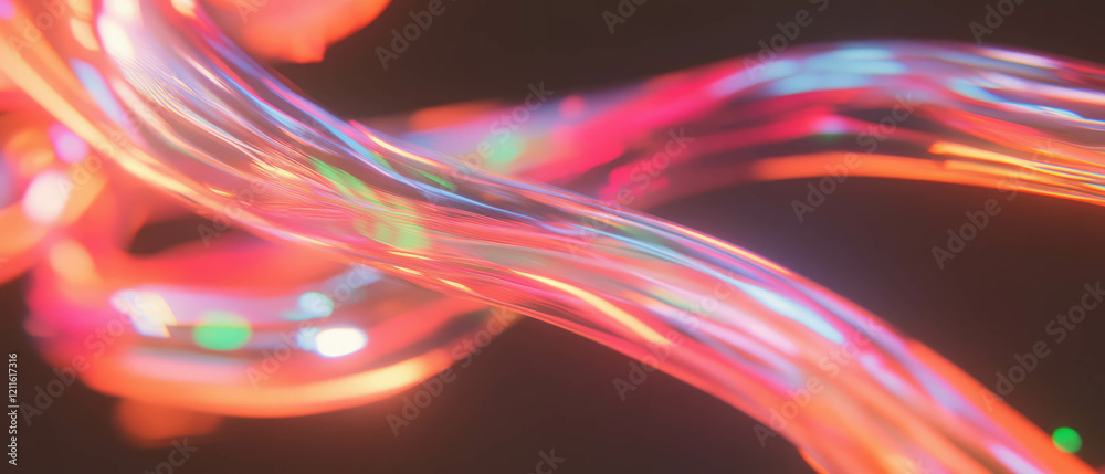 Poster Abstract representation of wires creating dynamic data flow and digital connections
