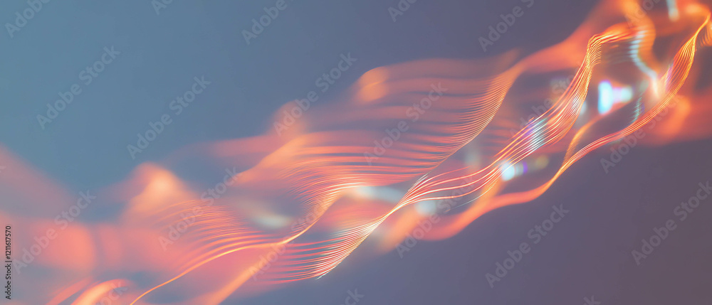 Fototapete Abstract representation of wires in a grid showcasing organized chaos and data flow dynamics