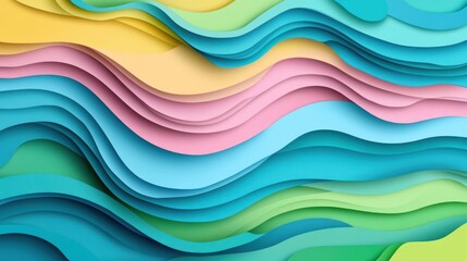 Fototapeta premium Abstract pastel waves background design