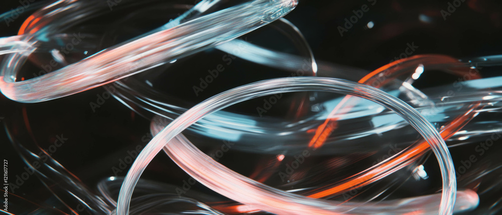 Poster Interacting wires create dynamic abstract movements in a virtual space