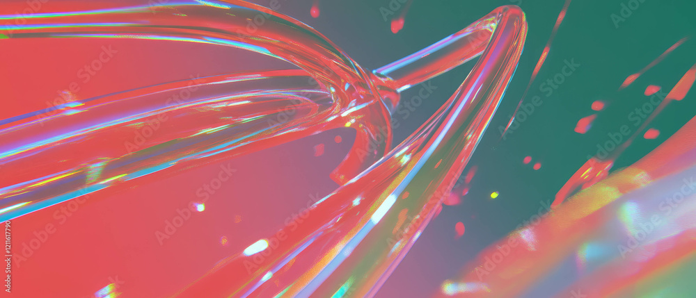 Aufkleber abstract visual of wires representing data transfer in cyberspace