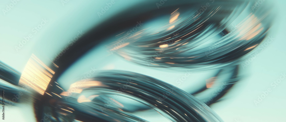 Fototapete abstract representation of dynamic wires illustrating speed and movement variations