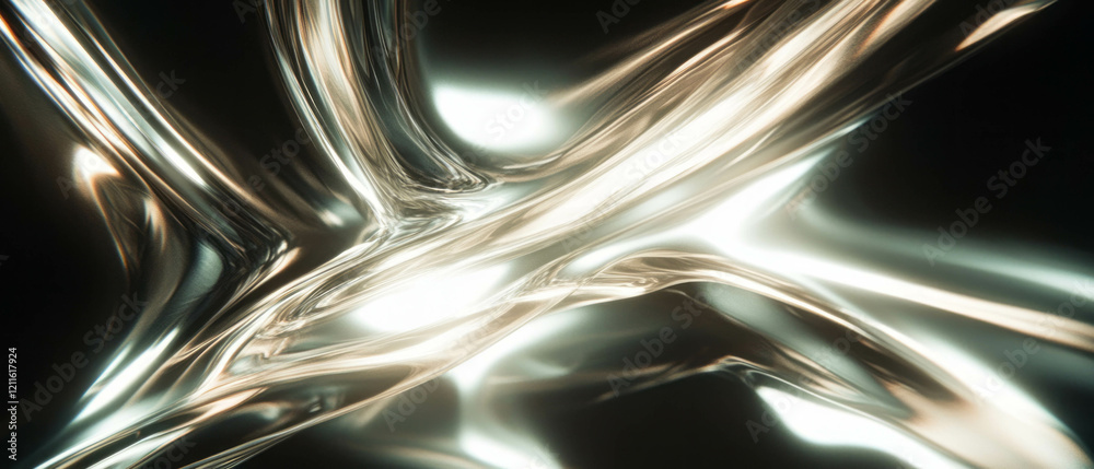 Aufkleber Dynamic interplay of light and shadows in an abstract wire design