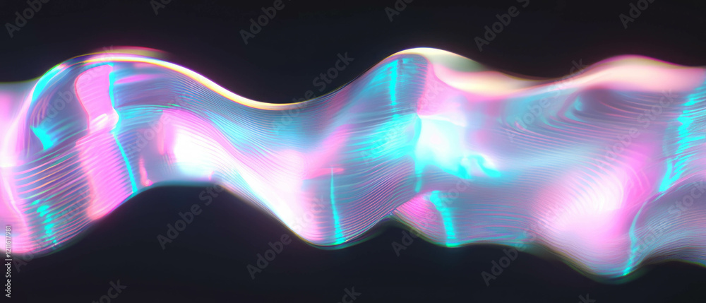 Poster dynamic light trails and abstract wires create a vibrant visual experience