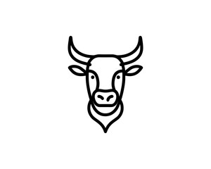 Cow logo vector. Animal farm. Cow icon vector illustration.