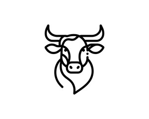 Cow logo vector. Animal farm. Cow icon vector illustration.