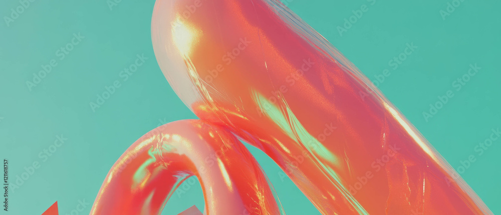 Aufkleber exploration of 3d abstract letters in vibrant typographic compositions