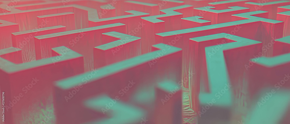 Aufkleber complex pathways form an intricate maze in this vibrant abstract backdrop