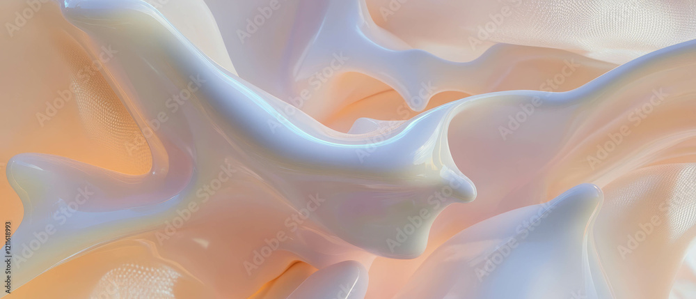Poster Ethereal 3D abstract shapes create a dreamlike environment with surreal quality