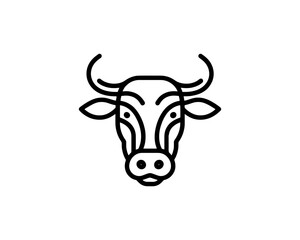 Cow logo vector. Animal farm. Cow icon vector illustration.