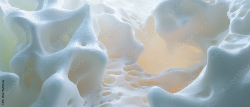 Poster Explore 3D abstract textures with visual depth and sensory experience in soft tones